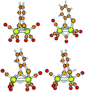 Graphical abstract: A DFT study of structure and electrochemical properties of diiron-hydrogenase models with benzenedithiolato and benzenediselenato ligands