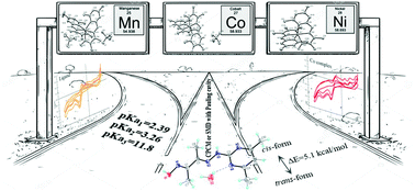 Graphical abstract: Theoretical and experimental study of the coordination ability of 4,6-dimethylpyrimidinylhydrazone diacetylmonooxime towards Ni(ii), Mn(ii), Fe(iii) and Co(iii) ions