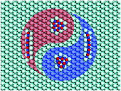 Graphical abstract: The geometry of hexagonal boron nitride clusters in the initial stages of chemical vapor deposition growth on a Cu(111) surface