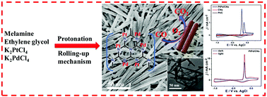 Graphical abstract: Unraveling template-free fabrication of carbon nitride nanorods codoped with Pt and Pd for efficient electrochemical and photoelectrochemical carbon monoxide oxidation at room temperature