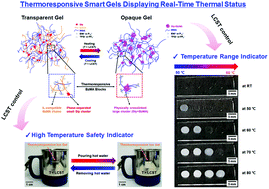 Graphical abstract: Non-volatile, phase-transition smart gels visually indicating in situ thermal status for sensing applications