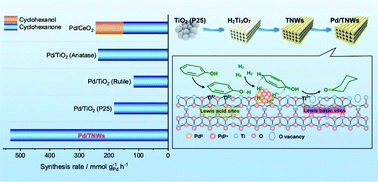 Graphical abstract: Photodeposition of Pd onto TiO2 nanowires for aqueous-phase selective hydrogenation of phenolics to cyclohexanones