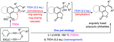 Graphical abstract: Acid catalysed rearrangement of isobenzofurans to angularly fused phthalides