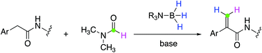 Graphical abstract: Direct Csp3–H methylenation of 2-arylacetamides using DMF/Me2NH-BH3 as the methylene source