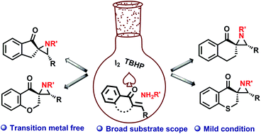Graphical abstract: I2/TBHP mediated diastereoselective synthesis of spiroaziridines