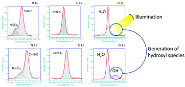 Graphical abstract: XPS studies on dispersed and immobilised carbon nitrides used for dye degradation