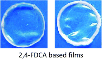 Graphical abstract: Highly transparent films of new copolyesters derived from terephthalic and 2,4-furandicarboxylic acids