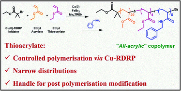 Graphical abstract: Copper mediated RDRP of thioacrylates and their combination with acrylates and acrylamides