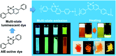 Graphical abstract: Stimuli-responsive luminochromic polymers consisting of multi-state emissive fused boron ketoiminate