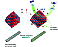 Graphical abstract: Plasma-engineered NiO nanosheets with enriched oxygen vacancies for enhanced electrocatalytic nitrogen fixation