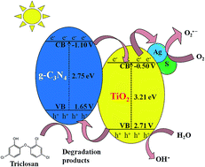 Graphical abstract: Efficient detoxification of triclosan by a S–Ag/TiO2@g-C3N4 hybrid photocatalyst: process optimization and bio-toxicity assessment