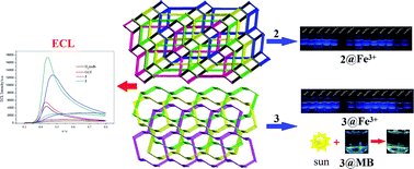 Graphical abstract: Syntheses, characterization and properties of three coordination polymers with interpenetrating structures comprising 4,4′-(1H-1,2,4-triazol-1-yl)methylene-bis(benzonic acid)