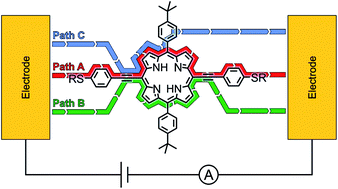 Graphical abstract: Unravelling the conductance path through single-porphyrin junctions