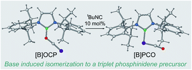 Graphical abstract: Base induced isomerisation of a phosphaethynolato-borane: mechanistic insights into boryl migration and decarbonylation to afford a triplet phosphinidene