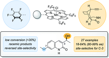 Graphical abstract: Enantioselective oxygenation of exocyclic methylene groups by a manganese porphyrin catalyst with a chiral recognition site