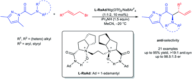 Graphical abstract: Chiral N,N′-dioxide/Mg(OTf)2 complex-catalyzed asymmetric [2,3]-rearrangement of in situ generated ammonium salts