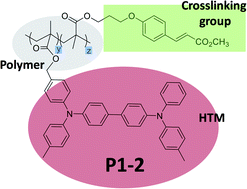 Graphical abstract: A photo-crosslinkable bis-triarylamine side-chain polymer as a hole-transport material for stable perovskite solar cells