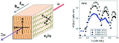 Graphical abstract: Optical second harmonic generation in a ferromagnetic liquid crystal