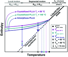 Graphical abstract: Distinct dynamics of structural relaxation in the amorphous phase of poly(l-lactic acid) revealed by quiescent crystallization