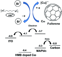 Graphical abstract: Solution-processed electron transport layer of n-doped fullerene for efficient and stable all carbon based perovskite solar cells