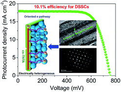 Graphical abstract: Realization of ultra-long columnar single crystals in TiO2 nanotube arrays as fast electron transport channels for high efficiency dye-sensitized solar cells
