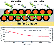 Graphical abstract: Fast electrochemical kinetics and strong polysulfide adsorption by a highly oriented MoS2 nanosheet@N-doped carbon interlayer for lithium–sulfur batteries