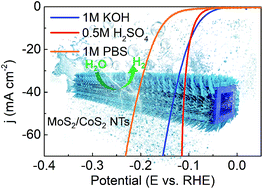 Graphical abstract: Metal–organic framework-derived hierarchical MoS2/CoS2 nanotube arrays as pH-universal electrocatalysts for efficient hydrogen evolution