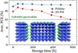 Graphical abstract: Self-assembled propylammonium cations at grain boundaries and the film surface to improve the efficiency and stability of perovskite solar cells