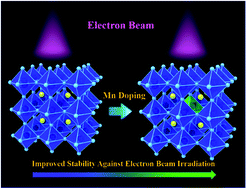 Graphical abstract: Electron-beam irradiation-hard metal-halide perovskite nanocrystals