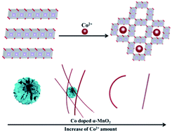 Graphical abstract: Co2+ induced phase transformation from δ- to α-MnO2 and their hierarchical α-MnO2@δ-MnO2 nanostructures for efficient asymmetric supercapacitors