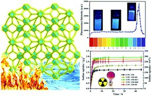 Graphical abstract: A rare (3,12)-connected zirconium metal–organic framework with efficient iodine adsorption capacity and pH sensing