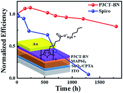 Graphical abstract: A dopant-free polyelectrolyte hole-transport layer for high efficiency and stable planar perovskite solar cells
