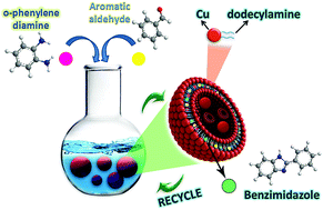Graphical abstract: Metallovesicles as smart nanoreactors for green catalytic synthesis of benzimidazole derivatives in water