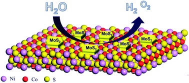 Graphical abstract: Interface engineering: few-layer MoS2 coupled to a NiCo-sulfide nanosheet heterostructure as a bifunctional electrocatalyst for overall water splitting