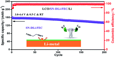 Graphical abstract: A dual-salt coupled fluoroethylene carbonate succinonitrile-based electrolyte enables Li-metal batteries