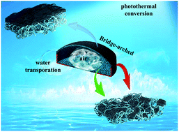 Graphical abstract: A bridge-arched and layer-structured hollow melamine foam/reduced graphene oxide composite with an enlarged evaporation area and superior thermal insulation for high-performance solar steam generation