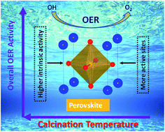 Graphical abstract: Boosting the oxygen evolution catalytic performance of perovskites via optimizing calcination temperature