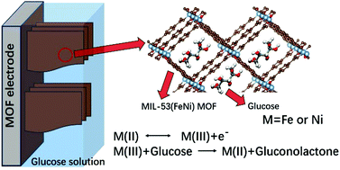 Graphical abstract: A non-enzymatic glucose sensor with enhanced anti-interference ability based on a MIL-53(NiFe) metal–organic framework