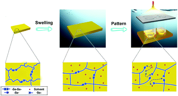 Graphical abstract: Swelling-induced 3D photopatterning on a diselenide-containing elastomer