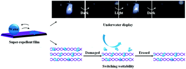 Graphical abstract: Three-dimensional self-similar super-repellent films for underwater display and wettability switching