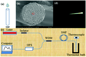 Graphical abstract: Highly reliable all-fiber temperature sensor based on the fluorescence intensity ratio (FIR) technique in Er3+/Yb3+ co-doped NaYF4 phosphors