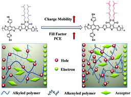 Graphical abstract: Functionalized alkenyl side chains: a feasible strategy to improve charge transport and photovoltaic performance