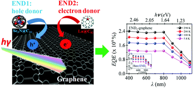 Graphical abstract: Sc3N@C80 and La@C82 doped graphene for a new class of optoelectronic devices