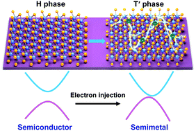 Graphical abstract: Electron-injection driven phase transition in two-dimensional transition metal dichalcogenides