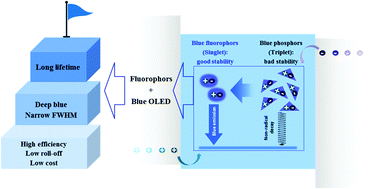 Graphical abstract: Recent advances in high performance blue organic light-emitting diodes based on fluorescence emitters