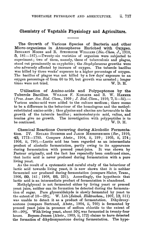 Chemistry of vegetable physiology and agriculture