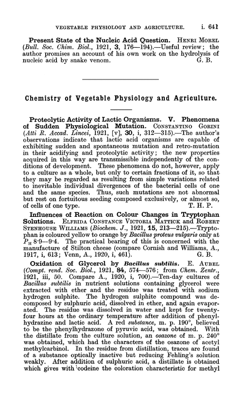 Chemistry of vegetable physiology and agriculture