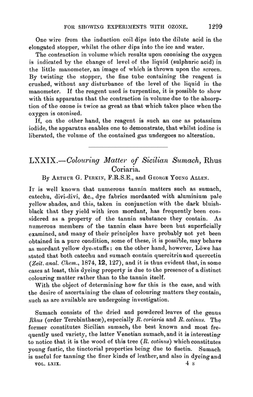 LXXIX.—Colouring matter of Ssicilian sumach, Rhus coriaria
