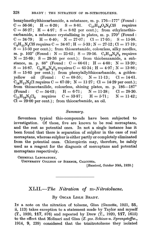 XLII.—The nitration of m-nitrotoluene