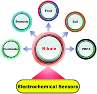 Graphical abstract: Recent advances in sensors for electrochemical analysis of nitrate in food and environmental matrices
